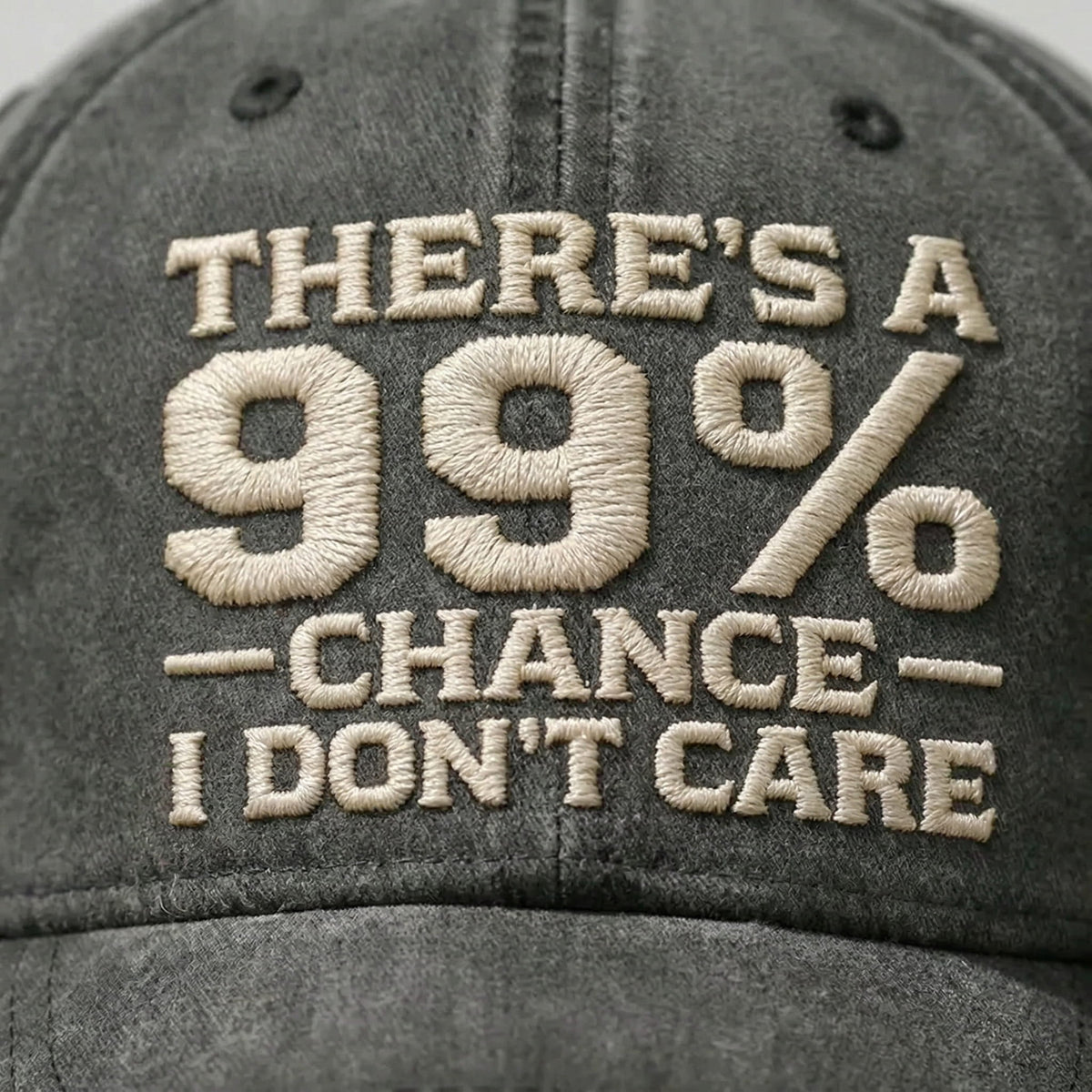 THERE'S A CHANCE I DON'T CARE Embroidered Cap