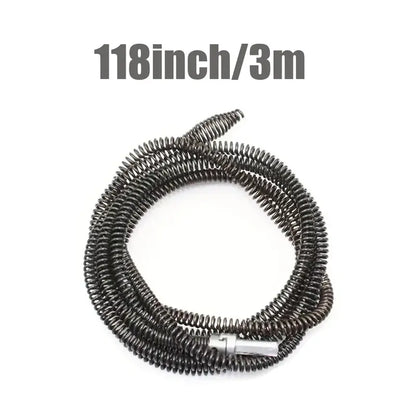 Flexible Drill-Powered Drain Cleaning Snake Deep Pipe Clog Remover for Sinks, Showers & Toilets