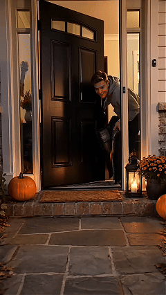 Halloween 3D Pit Illusion Welcome Mat - Non-Slip Horror Door Mat