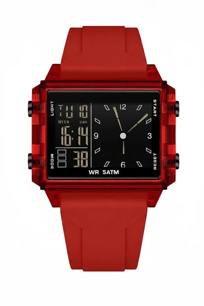 Analog-Digital Sport Watch Waterproof, Luminous & Multi-Function