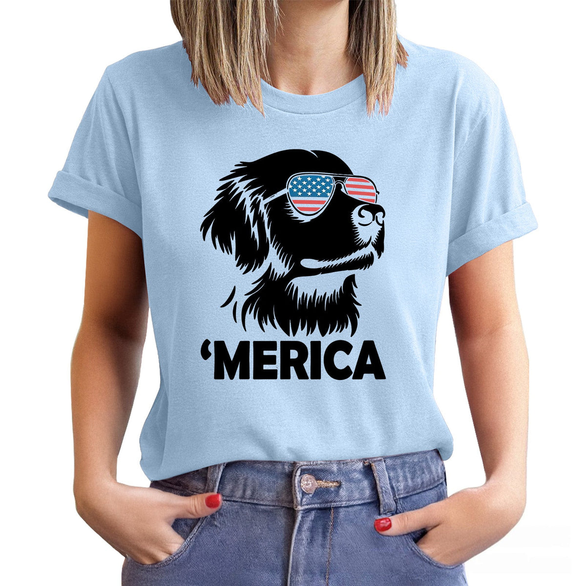 Merica Golden Retriever Shirt | 4th of July Dog Shirt
