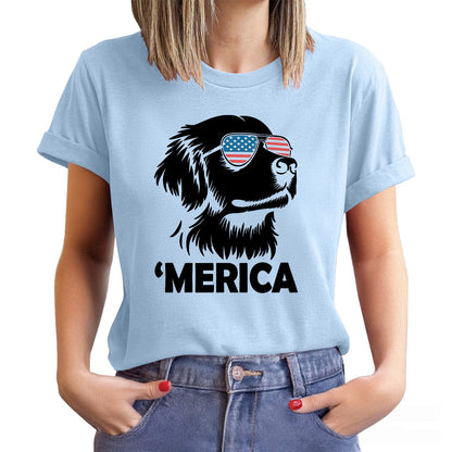 Merica Golden Retriever Shirt | 4th of July Dog Shirt