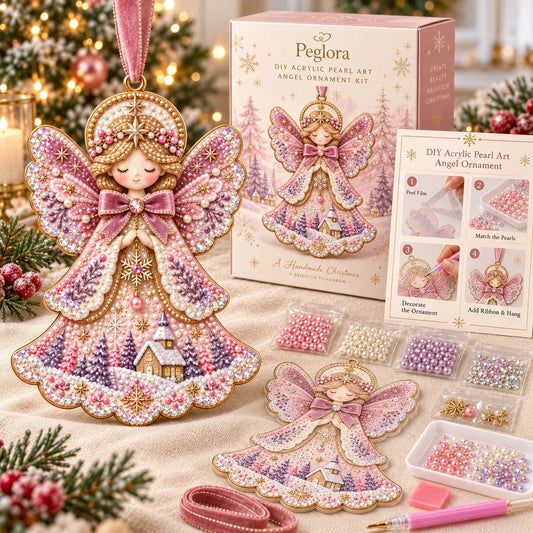 DIY Pearl Art Christmas Angel Ornament Kit