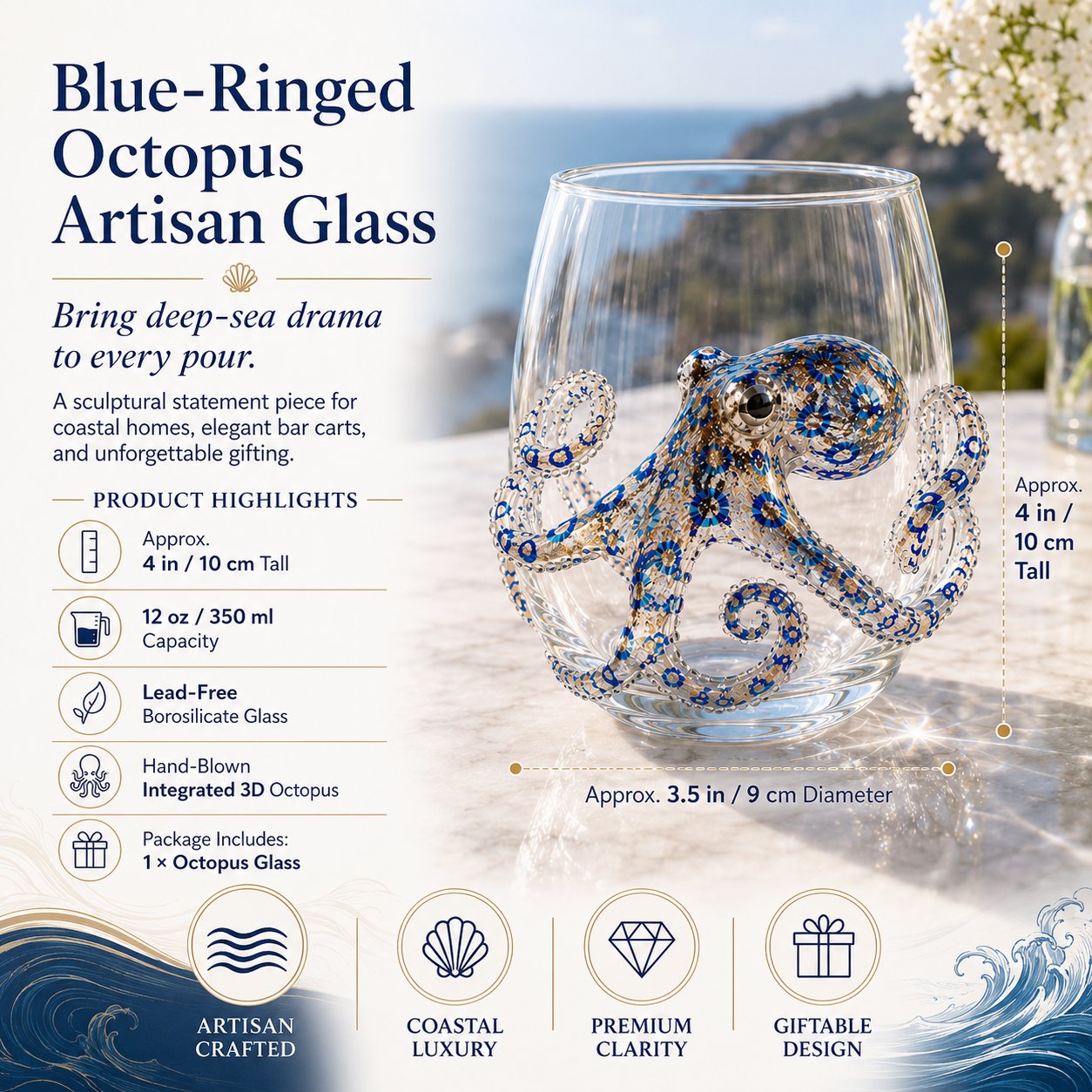 Ocean Animal Glassware Collection