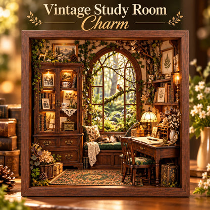 The Woodland Memory House 3D Handmade Heritage Shadow Box