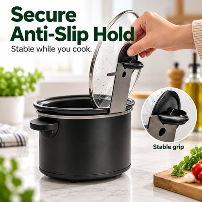 Multifunctional Anti-Slip Cooker Lid Stand - Space-Saving Kitchen Counter Organizer