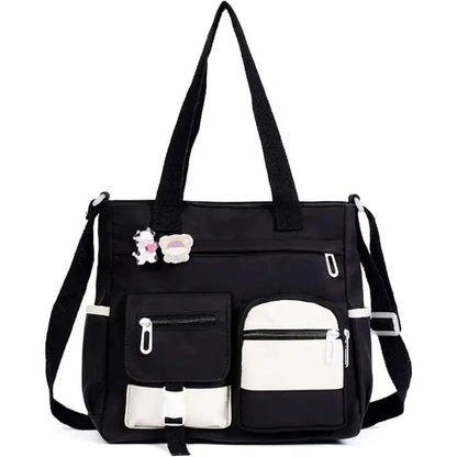 👜 Large Capacity Canvas Tote Bag – Casual Shoulder & Crossbody Bag for College, Work & Everyday Use