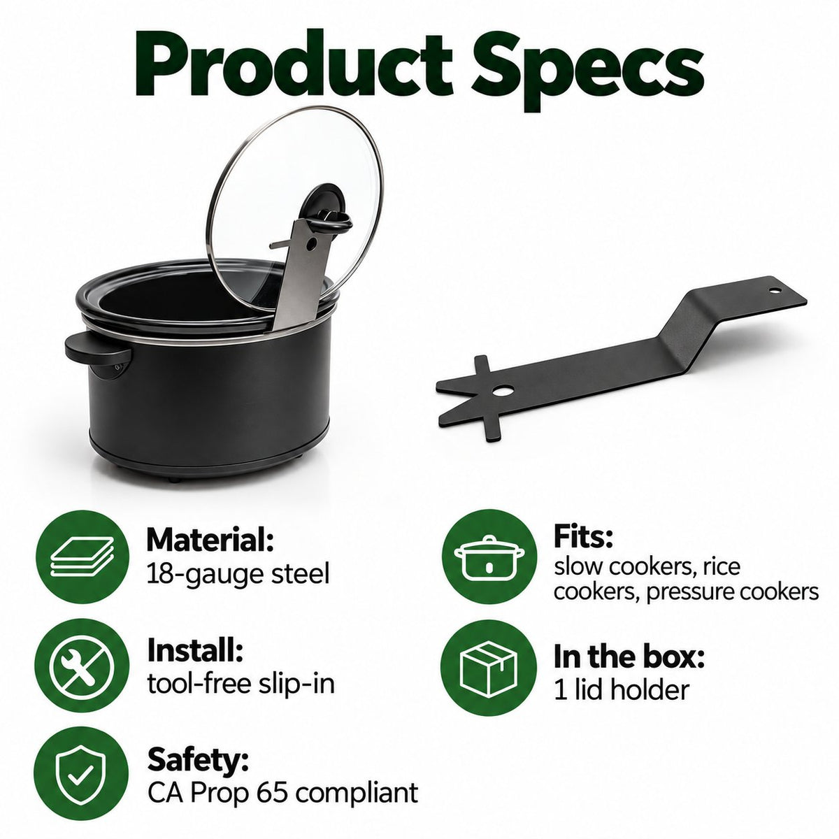 Multifunctional Anti-Slip Cooker Lid Stand - Space-Saving Kitchen Counter Organizer