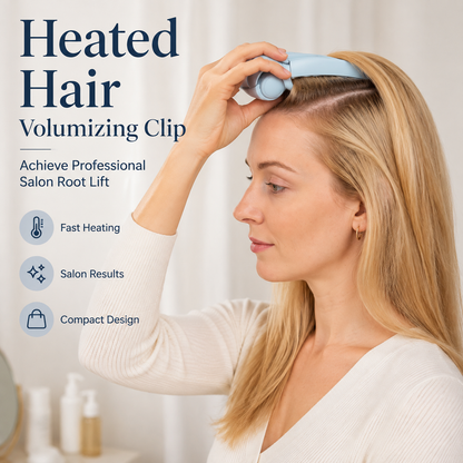 Over 48, Cordless Heated Root Volumizing Hair Clip Portable Styling Tool for Fine, Straight Hair