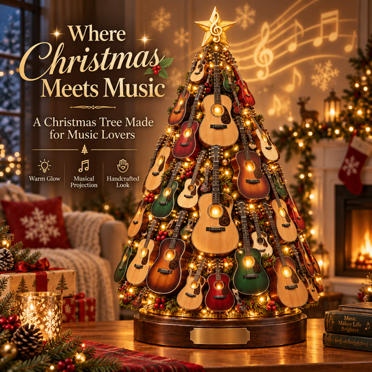Musical Guitar Christmas Tree Light