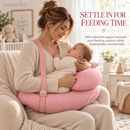Wearable Nursing Pillow Wraparound Feeding Cushion with Adjustable Strap
