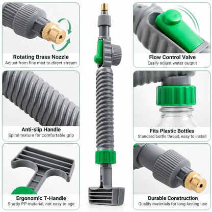 2PCS Reusable Bottle Sprayer Nozzle Plant Watering & Cleaning Tool