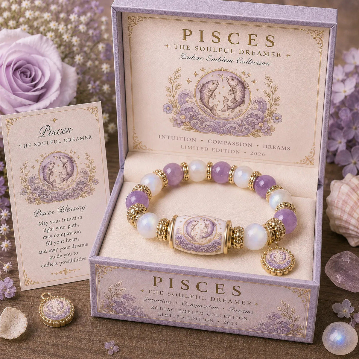 Limited Edition 12 Zodiac Bracelet Natural Chalcedony, Your Sign, Your Energy