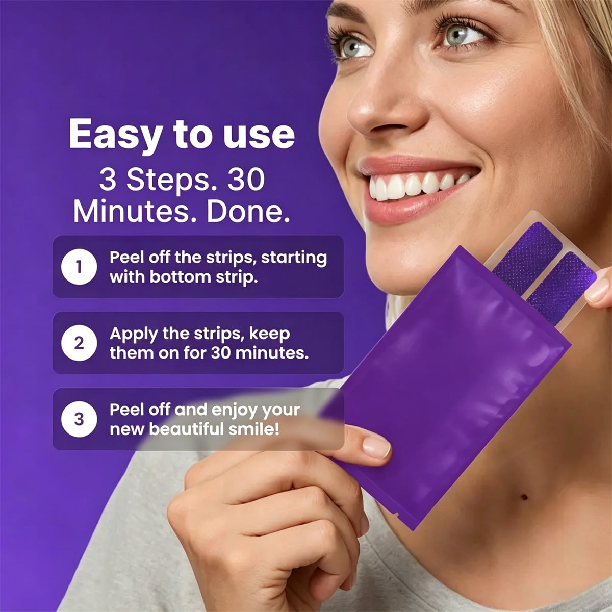 Purple Teeth Whitening Strips