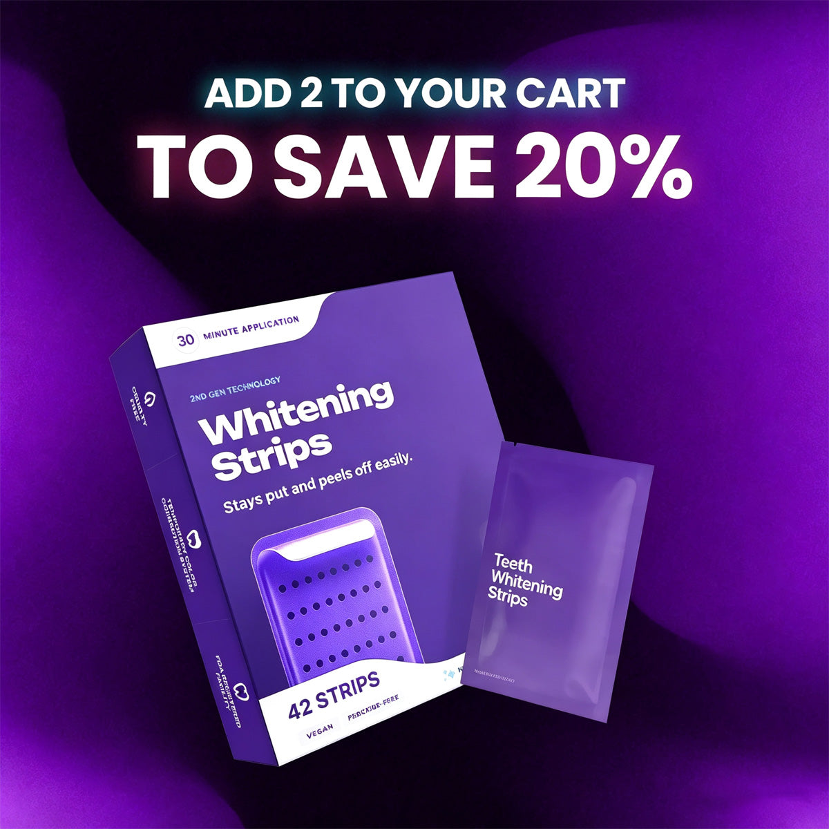 Purple Teeth Whitening Strips