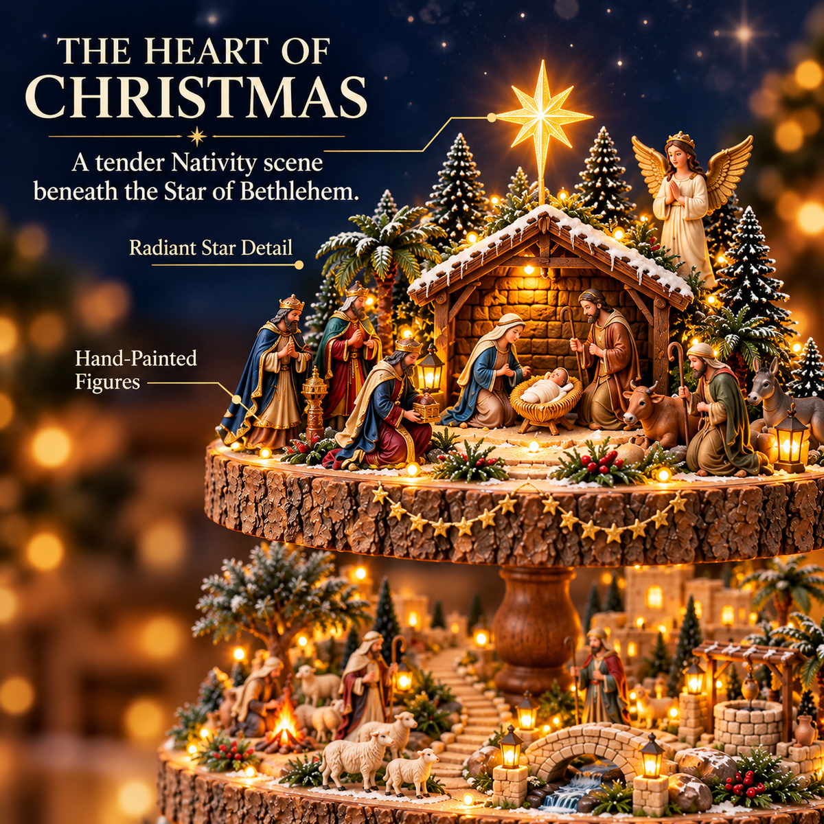 Bethlehem s Holy Night Lighted Nativity Village