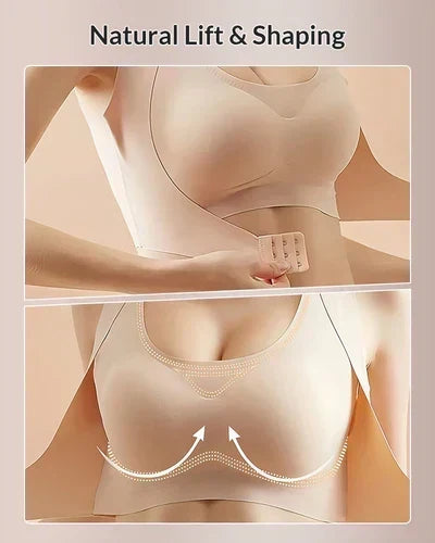 NOW! Front Closure Cross-Back Wireless Posture Bra Ultra Push-Up, All-Day Comfort & Natural Lift for a Slimmer