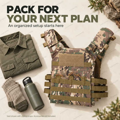 Lightweight Adjustable Utility Vest Outdoor Multi-Pocket Chest Bag