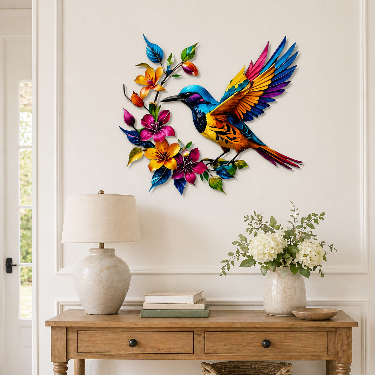 2026 - Hummingbird Bloom Metal Wall Art