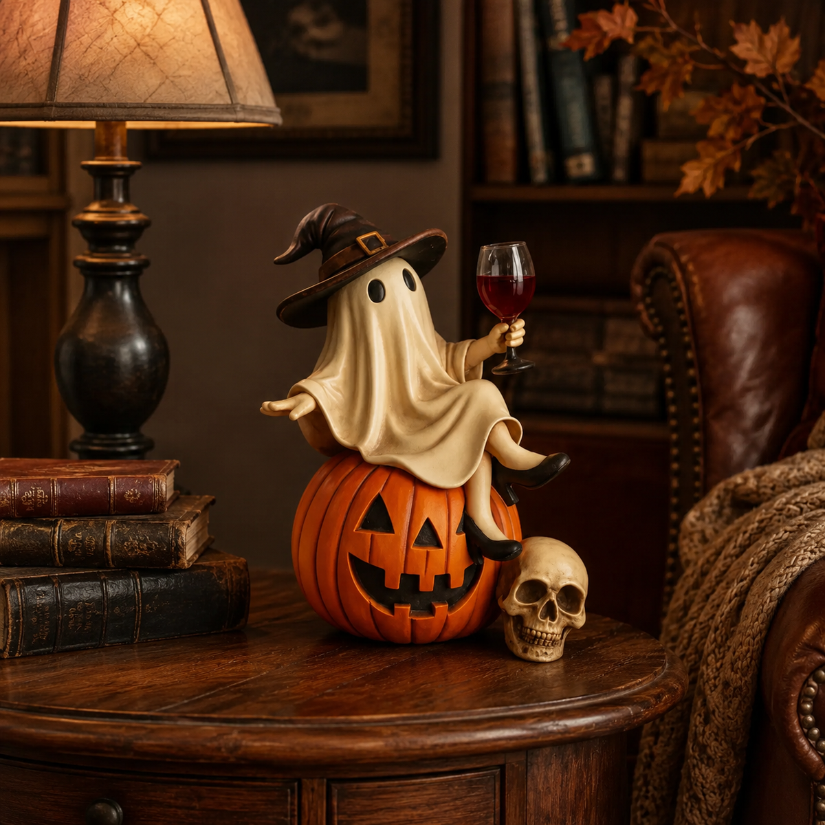Ghost Wine Night Halloween Decor