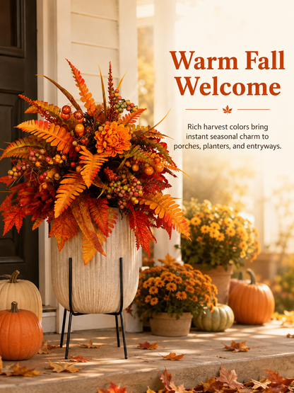 Autumn Harvest Floral Garden Stakes Fall Outdoor Yard & Porch Decor
