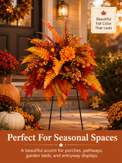 Autumn Harvest Floral Garden Stakes Fall Outdoor Yard & Porch Decor