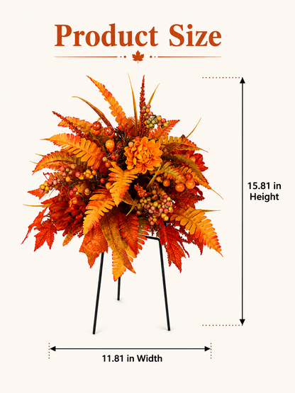 Autumn Harvest Floral Garden Stakes Fall Outdoor Yard & Porch Decor