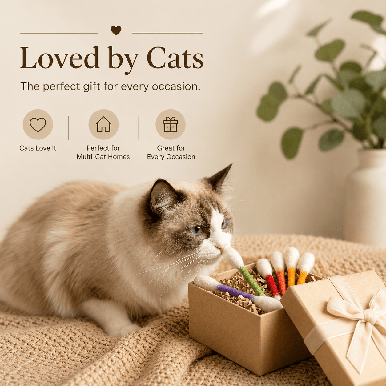 Cotton Catnip Swab Toys