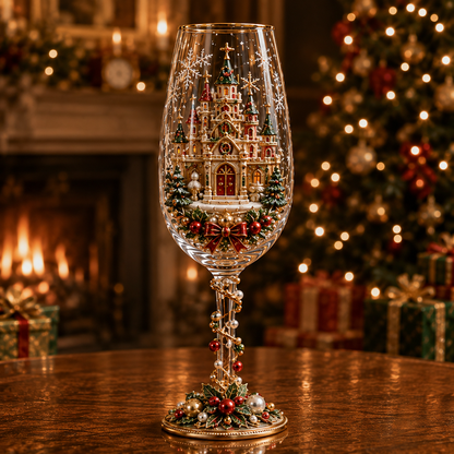 Nutcracker-Inspired Christmas 3D Collector Champagne Glass Set