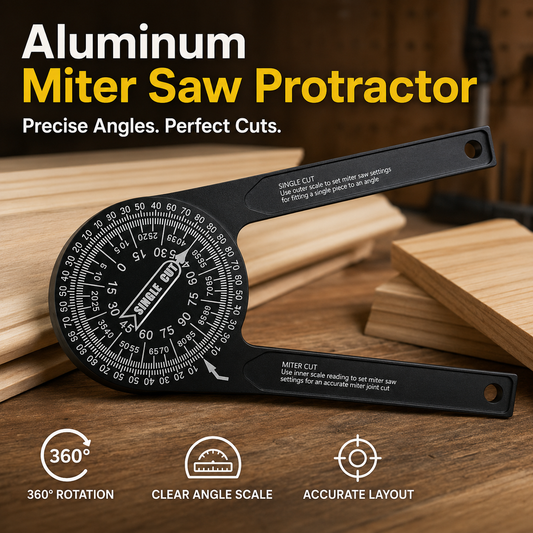 Bestseller 7-Inch Aluminum Miter Saw Protractor Rust-Proof Angle Finder Tool