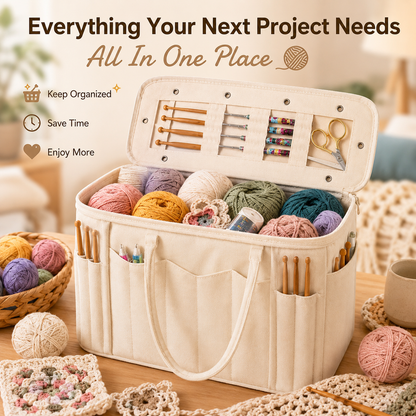 Personalized Crochet & Knitting Bag Perfect Gift for Crafters