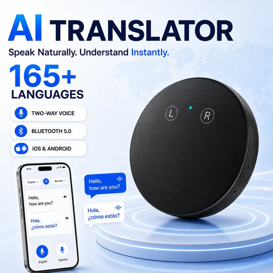 AI Language Translator Device Real-Time Two-Way Voice Translator with Multi-Language Support