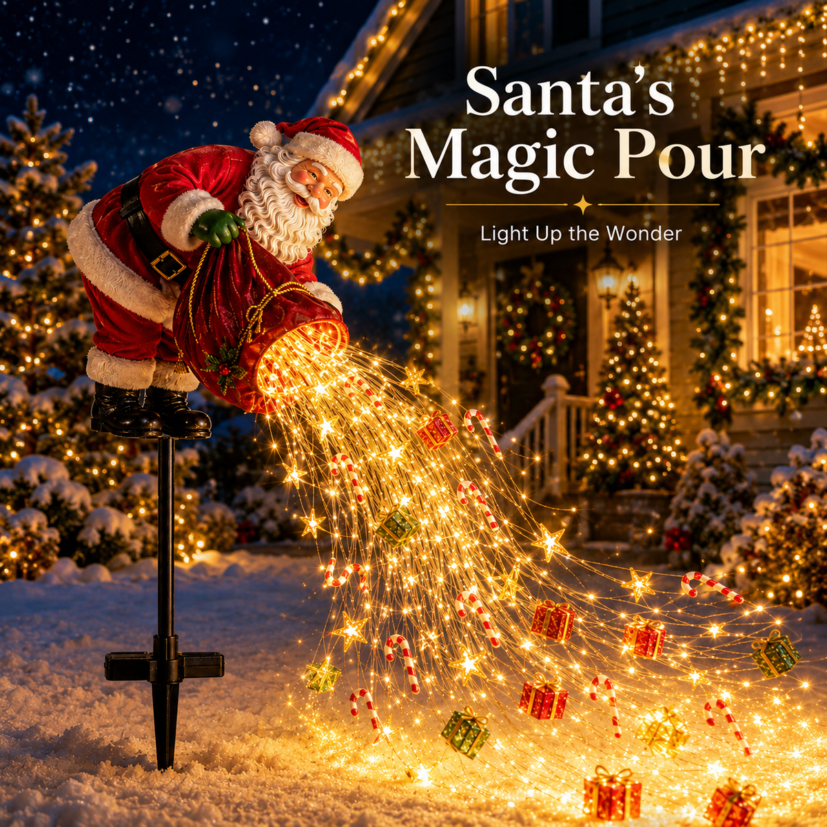 Christmas Early Santa s Magic Pour Flowing LED Christmas Garden Light