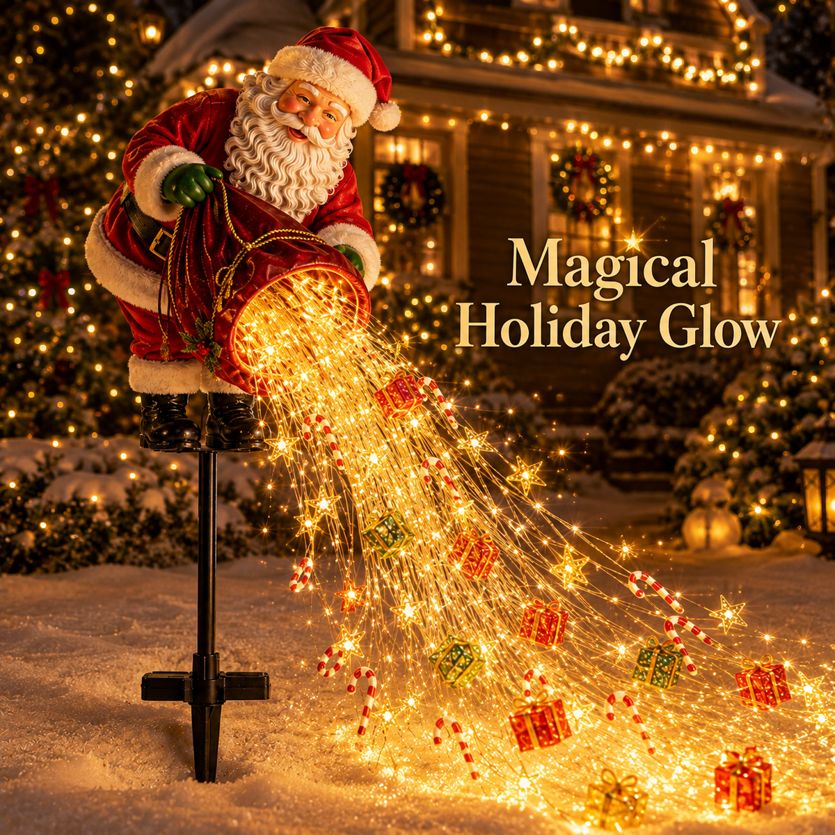 Christmas Early Santa s Magic Pour Flowing LED Christmas Garden Light