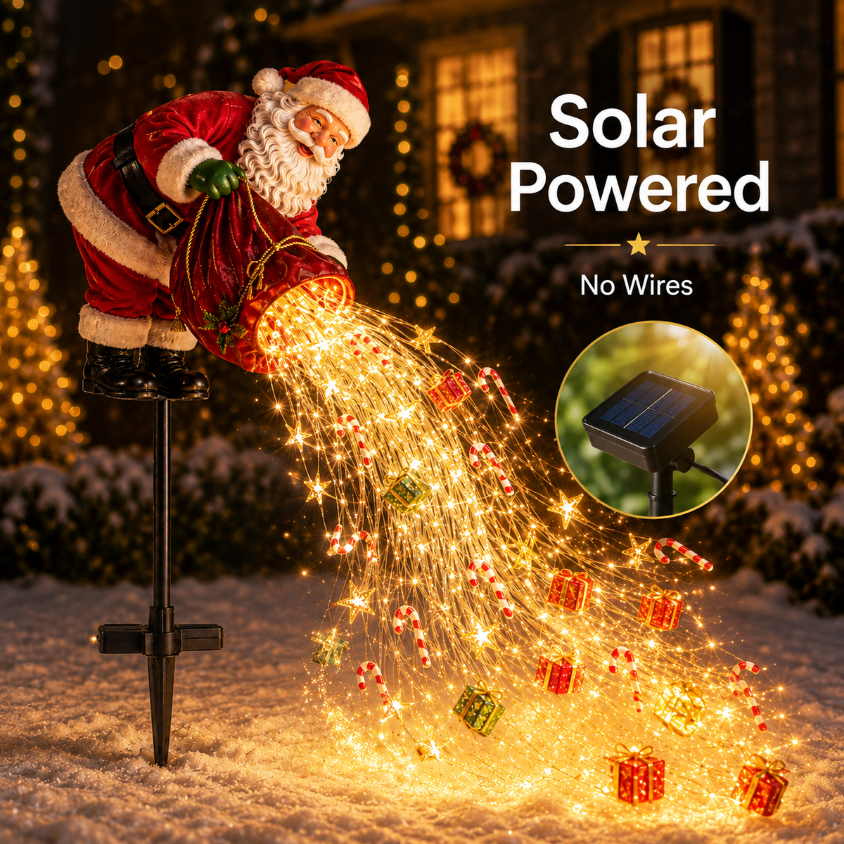 Christmas Early Santa s Magic Pour Flowing LED Christmas Garden Light