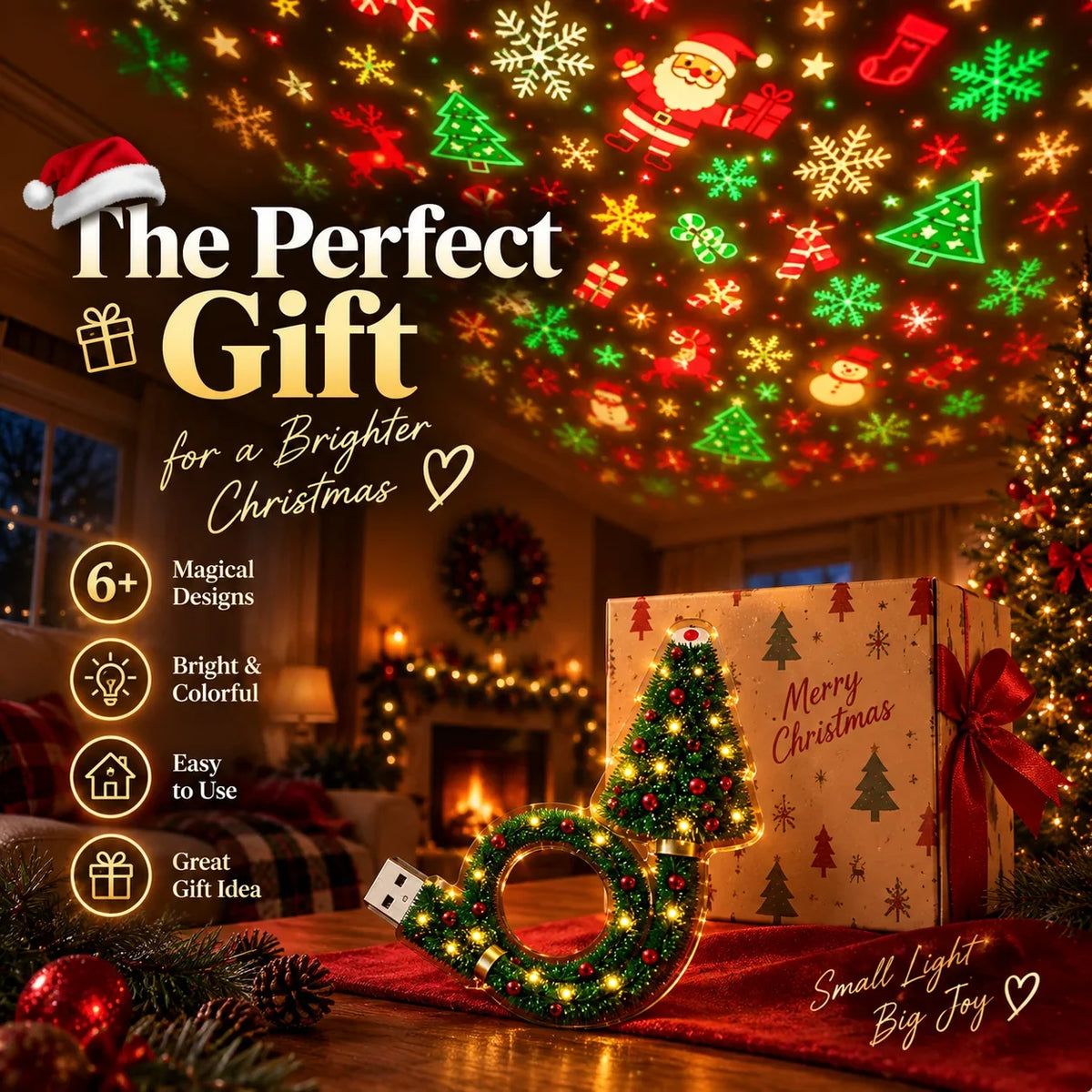 Arrival | 1 Best-Seller Christmas Ceiling Projector 6 Magical Light Effects for Instant Holiday Magic