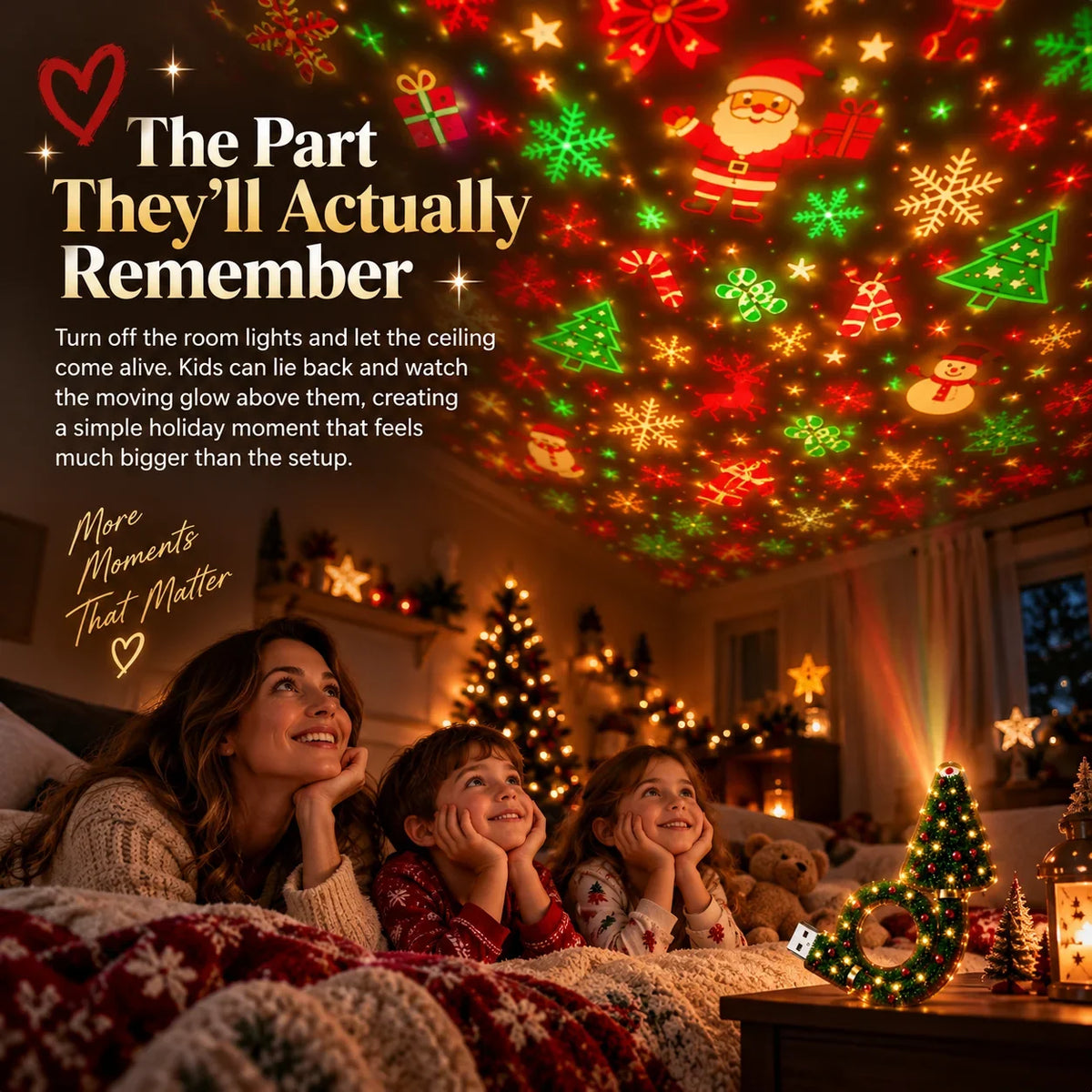 Arrival | 1 Best-Seller Christmas Ceiling Projector 6 Magical Light Effects for Instant Holiday Magic