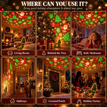 Arrival | 1 Best-Seller Christmas Ceiling Projector 6 Magical Light Effects for Instant Holiday Magic