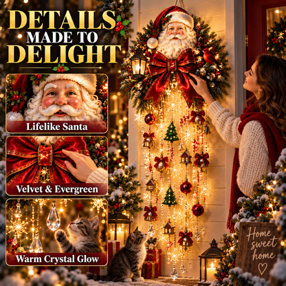Christmas Magic Cascading Santa Wall Light A Show-Stopping Holiday Display for Your Home