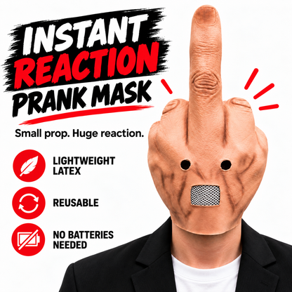 Uncanny Smile Reaction Mask Halloween Prank & Party Mask