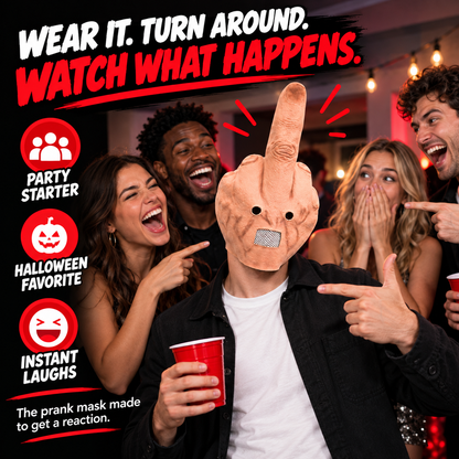 Uncanny Smile Reaction Mask Halloween Prank & Party Mask