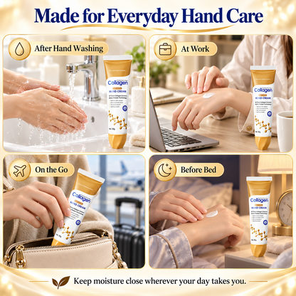 Collagen Anti-Wrinkle Hand Cream Daily Hydrating Repair for Dry, Cracked Hands & Heels