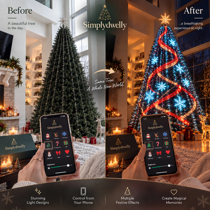 Smart Animated Christmas Tree Lights | App-Controlled LED Holiday Display