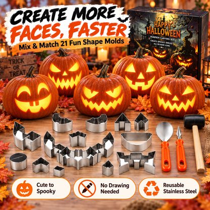 Halloween Pumpkin Carving Kit 24-Piece Family DIY Set