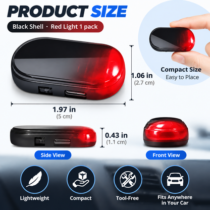 Solar-Powered Anti-Theft Car Alarm & Warning LED Light