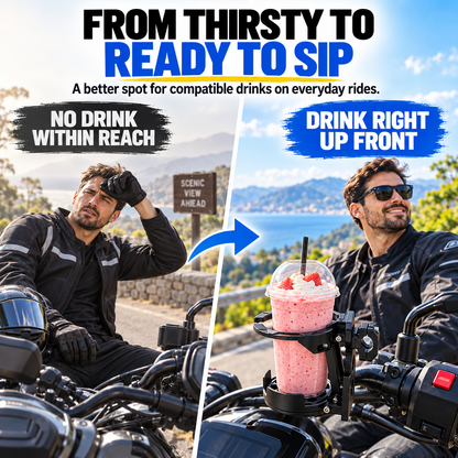 Foldable & Adjustable Handlebar Drink Holder