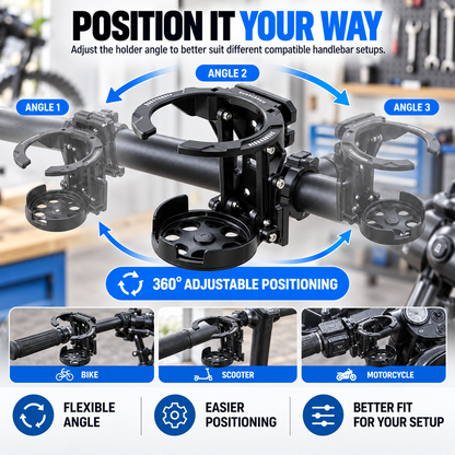 Foldable & Adjustable Handlebar Drink Holder