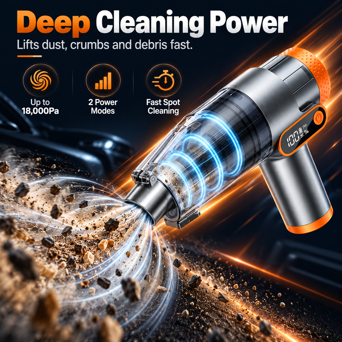 3-in-1 Cordless Car Vacuum / Blower / Inflator