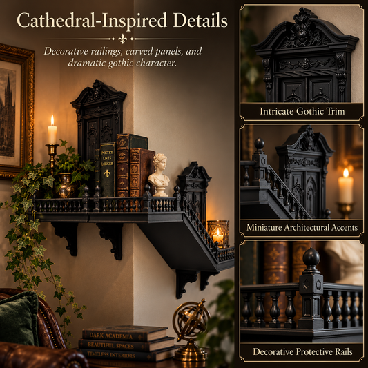 Gothic Miniature Architecture Wall Shelf