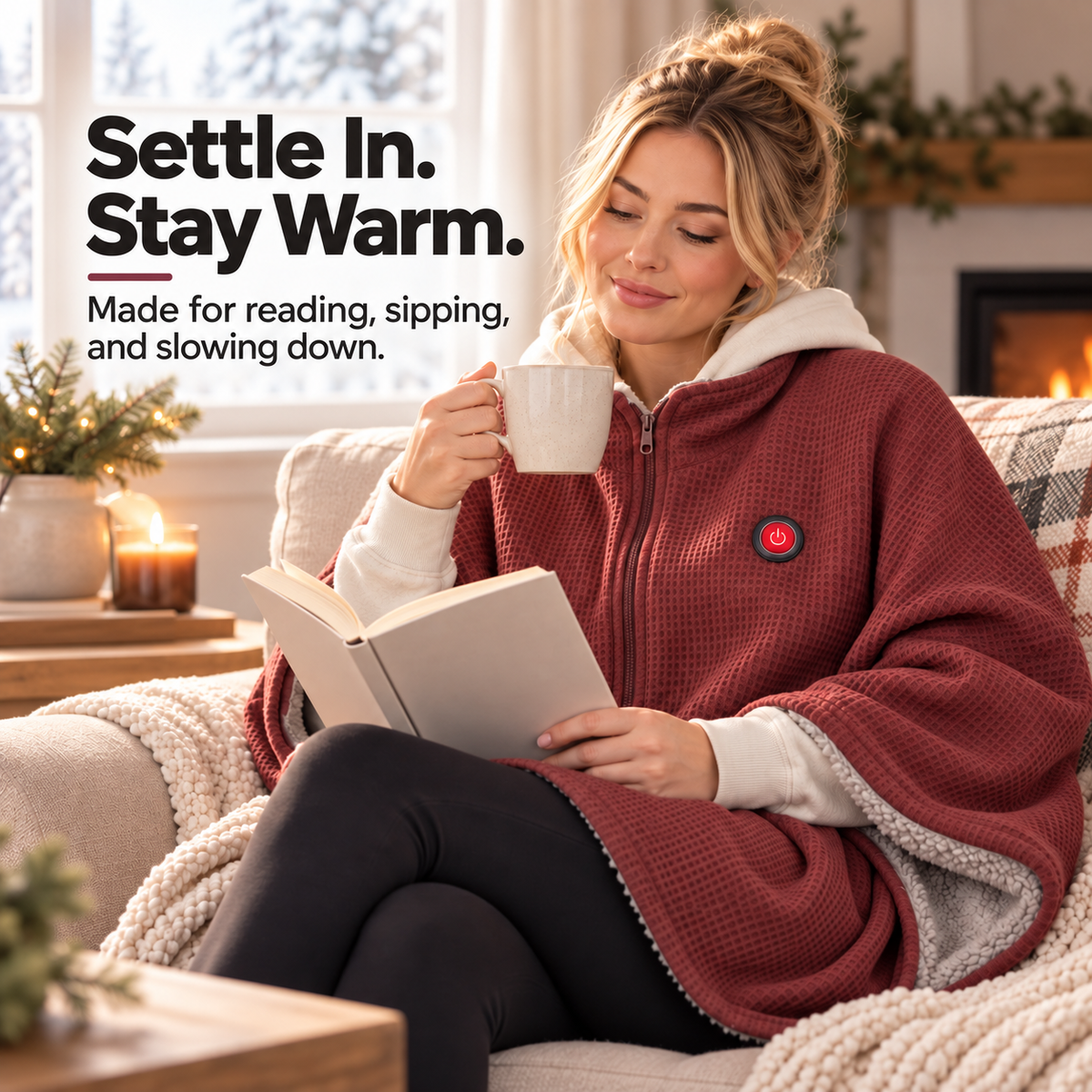 Wearable Heated Blanket Cozy Hands-Free Warmth
